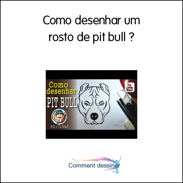 Como desenhar um rosto de pit bull